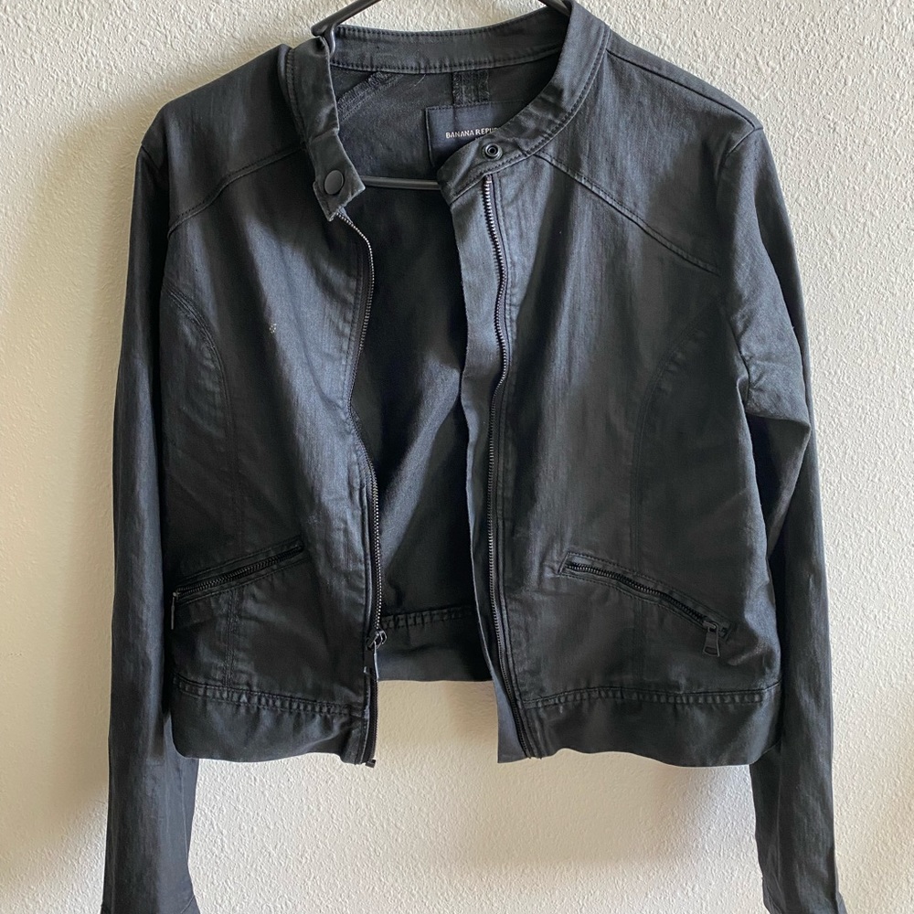 banana republic leather jacket